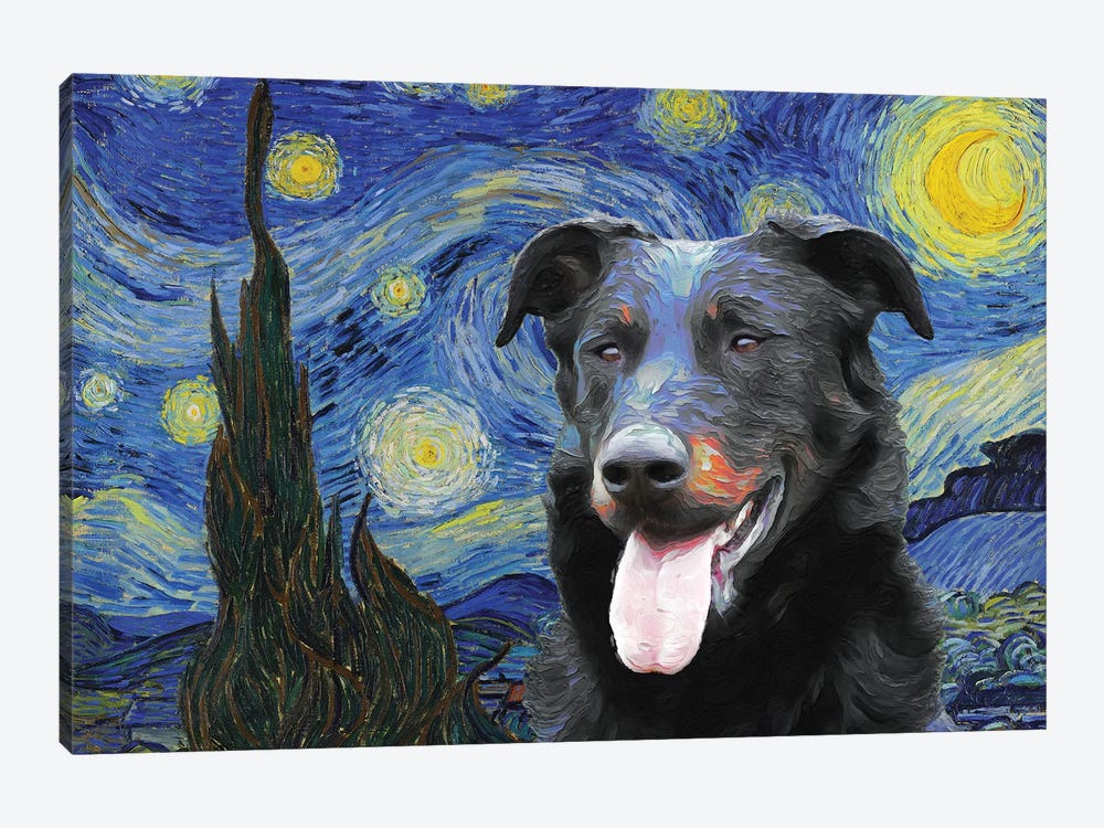 Beauceron Starry Night by Nobility Dogs 1-piece Canvas Art