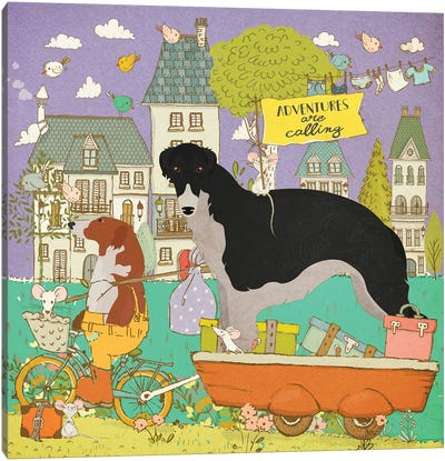 Borzoi Russian Wolfhound Adventure Time Canvas Art Print