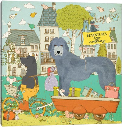 Irish Wolfhound Adventure Time Canvas Art Print