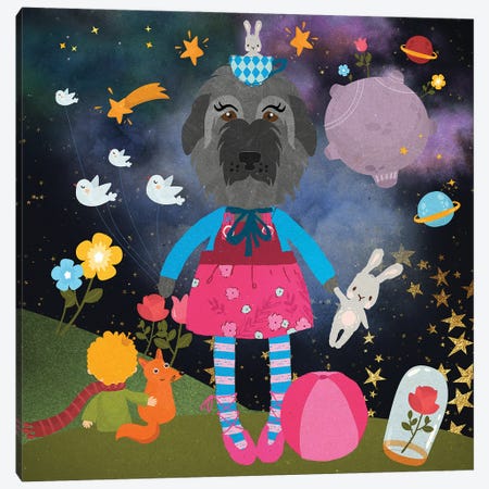 Irish Wolfhound Cute Little Princess Canvas Print #NDG605} by Nobility Dogs Canvas Print