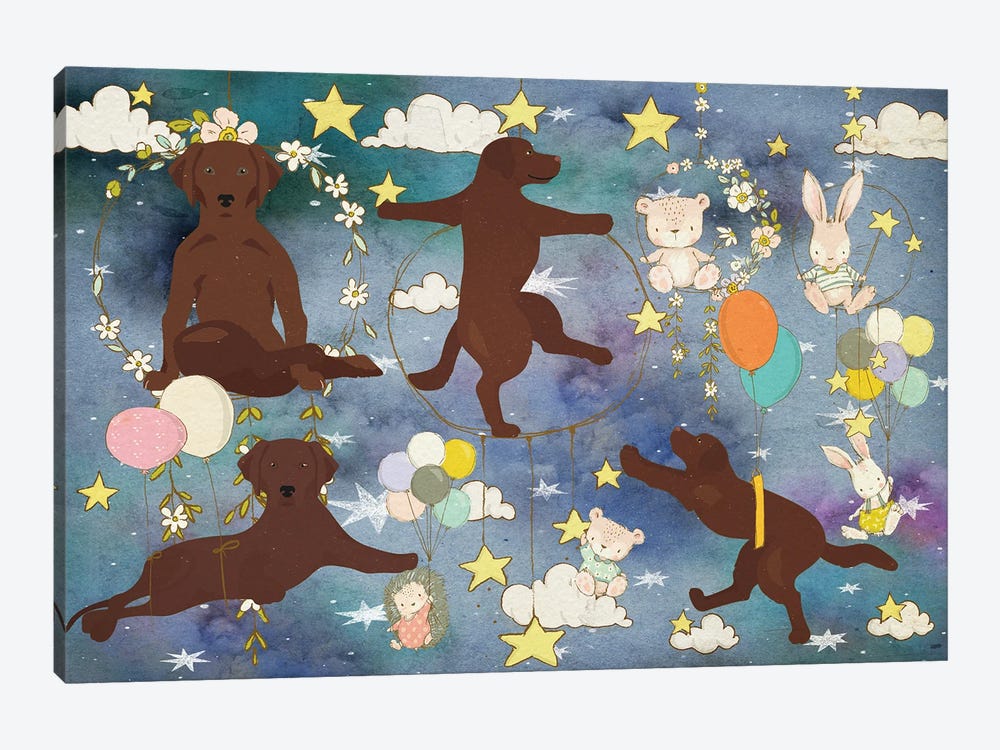 Labrador Retriever Good Night Time by Nobility Dogs 1-piece Art Print