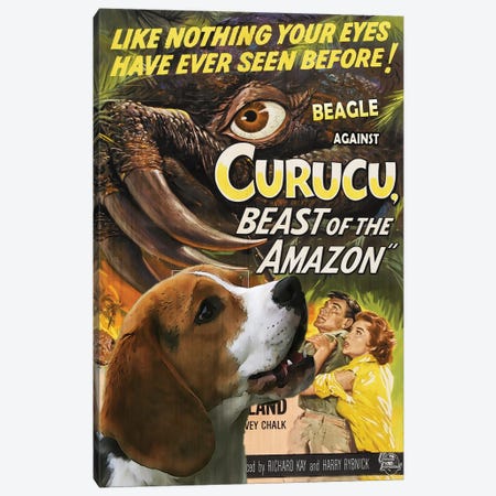 Beagle Curucu Movie Canvas Print #NDG644} by Nobility Dogs Art Print