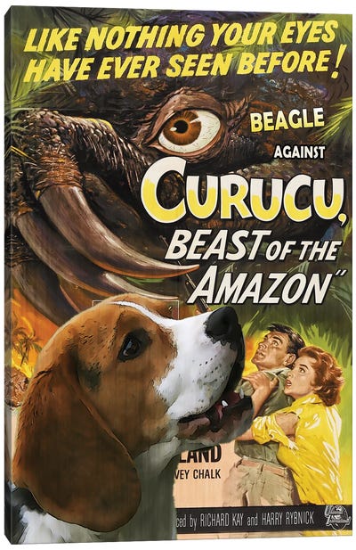 Beagle Curucu Movie Canvas Art Print - Beagle Art