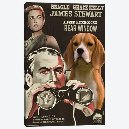 Beagle Rear Window Movie Canvas Print #NDG645} by Nobility Dogs Canvas Print