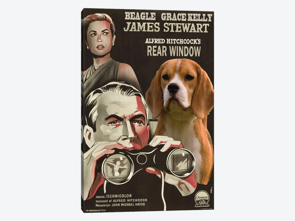 Beagle Rear Window Movie by Nobility Dogs 1-piece Art Print