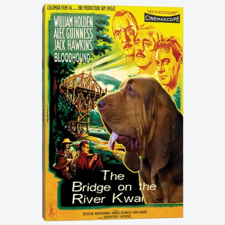 Bloodhound The Bridge On The River Kwai Canvas Print #NDG649} by Nobility Dogs Canvas Art