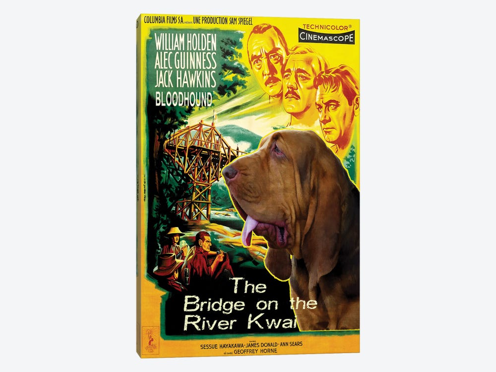 Bloodhound The Bridge On The River Kwai by Nobility Dogs 1-piece Canvas Print