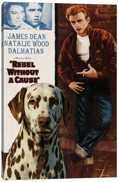 Dalmatian Dog Rebel Without A Cause Movie Canvas Art Print - Dalmatian Art