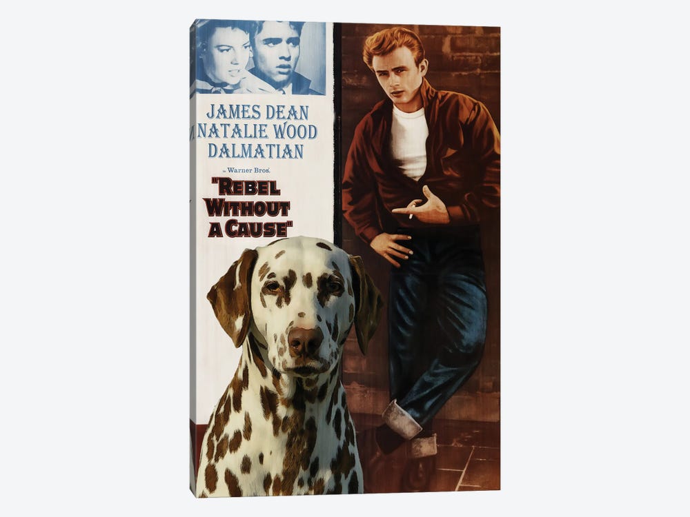 Dalmatian Dog Rebel Without A Cause Movie by Nobility Dogs 1-piece Canvas Print