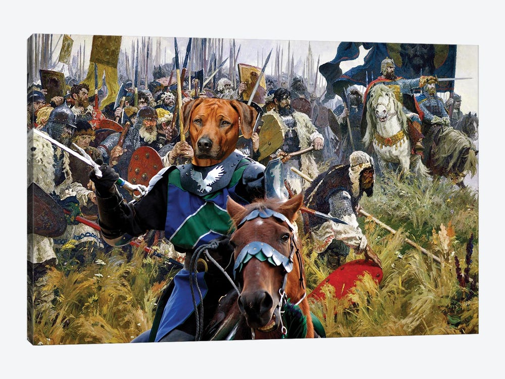 Rhodesian Ridgeback Win Or Die ! by Nobility Dogs 1-piece Canvas Artwork