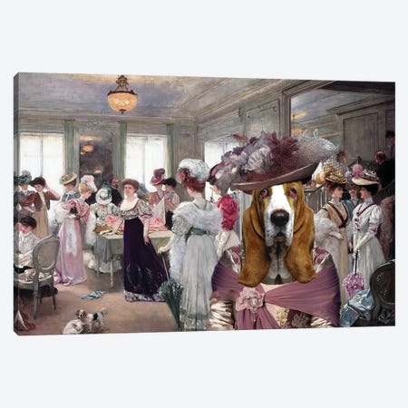 Basset Hound The Best Hat Canvas Print #NDG658} by Nobility Dogs Art Print