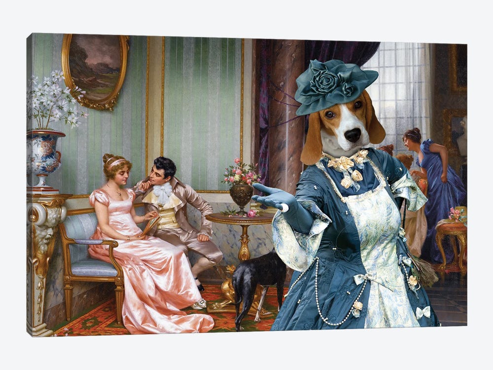 Beagle Admiration by Nobility Dogs 1-piece Canvas Art Print