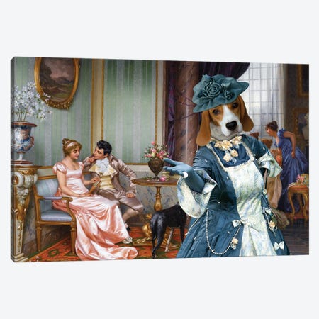 Beagle Admiration Canvas Print #NDG665} by Nobility Dogs Canvas Print
