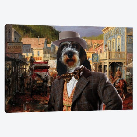 Petit Basset Griffon Vendeen Gold Town Canvas Print #NDG672} by Nobility Dogs Art Print