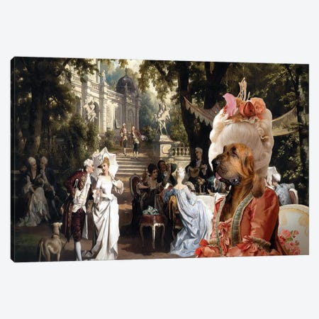 Bloodhound The Garden Party Canvas Print #NDG678} by Nobility Dogs Art Print