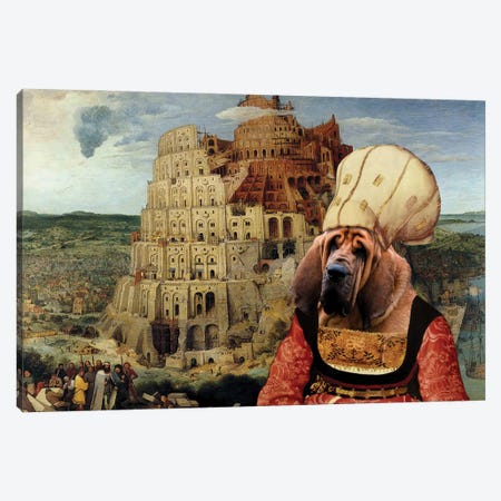 Bloodhound The Tower Of Babel Canvas Print #NDG679} by Nobility Dogs Canvas Print