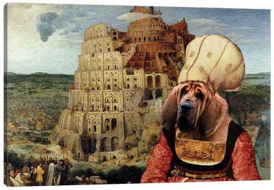 Bloodhound The Tower Of Babel Canvas Art Print - Bloodhounds