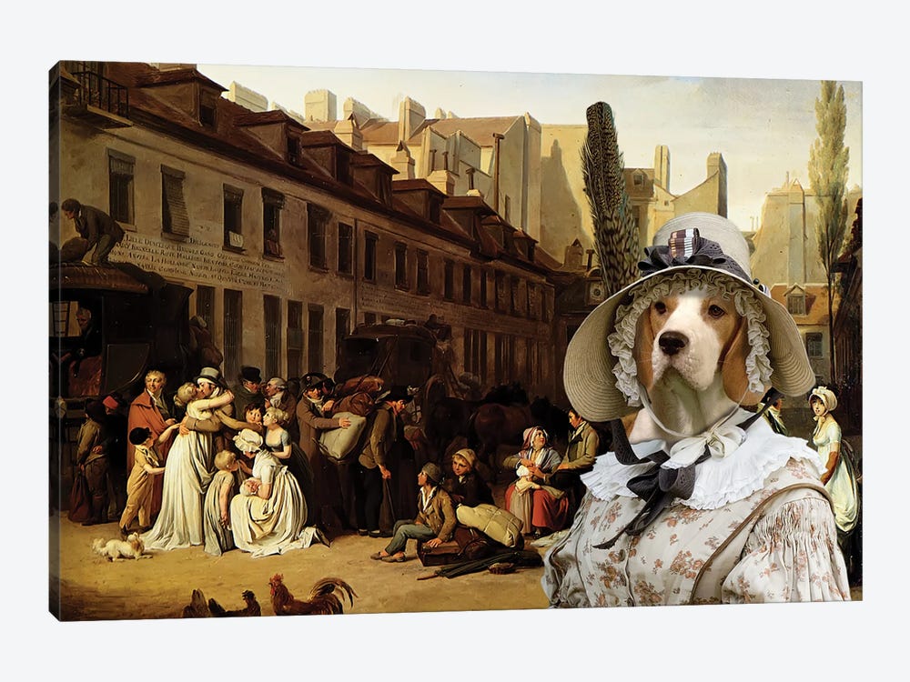 Beagle Bon Voyage by Nobility Dogs 1-piece Canvas Art Print