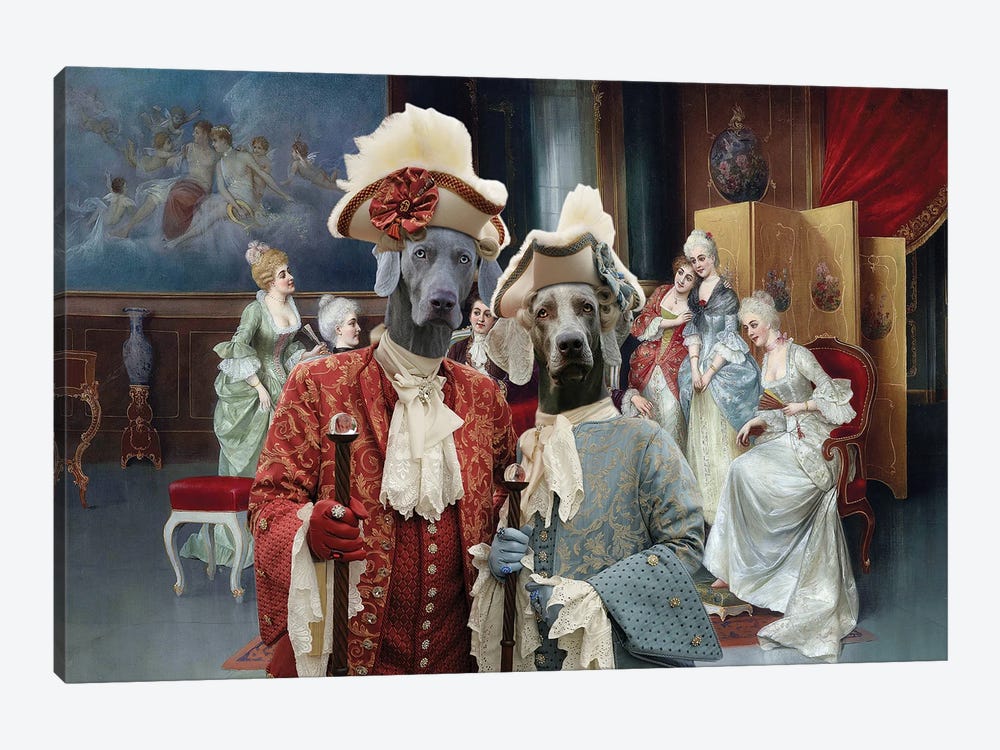 Weimaraner Royal Society Gossip by Nobility Dogs 1-piece Canvas Print