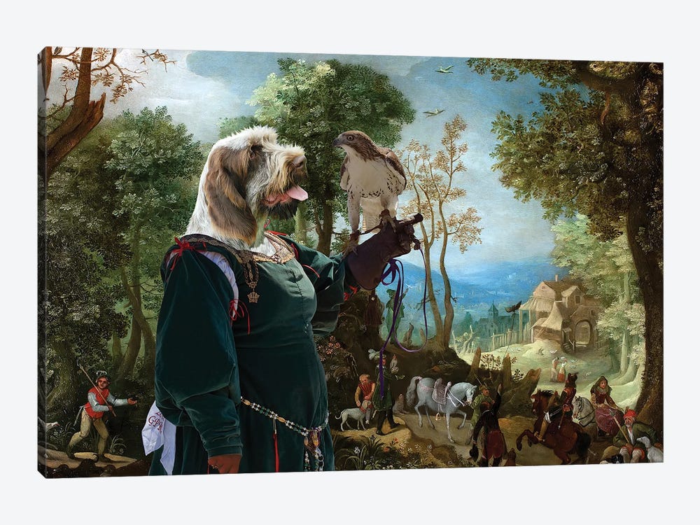 Spinone Italiano Falconer Lady by Nobility Dogs 1-piece Canvas Print