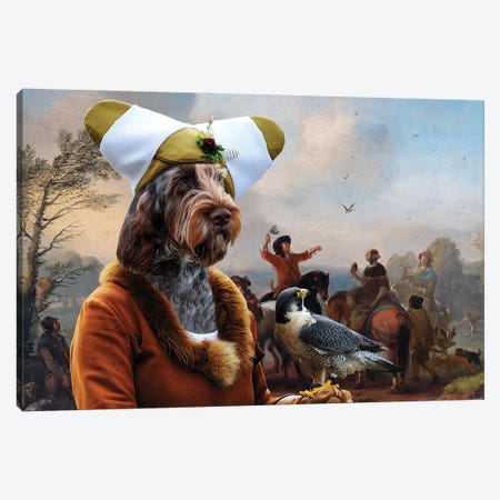Spinone Italiano Falconers In A Landscape Canvas Print #NDG692} by Nobility Dogs Canvas Print
