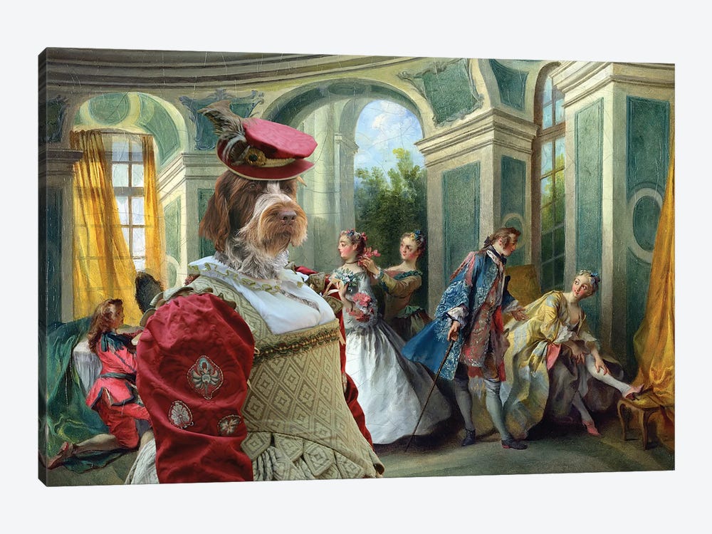 Wirehaired Pointing Griffon The Four Ages by Nobility Dogs 1-piece Canvas Art Print