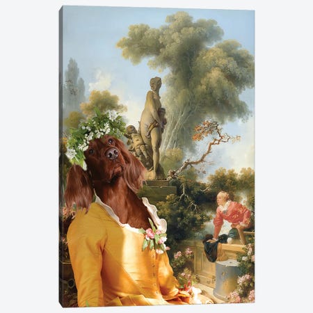 Irish Setter The Gallant Meeting Canvas Print #NDG699} by Nobility Dogs Canvas Print