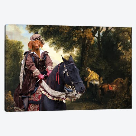 Vizsla Hunting Lady Canvas Print #NDG702} by Nobility Dogs Canvas Art Print