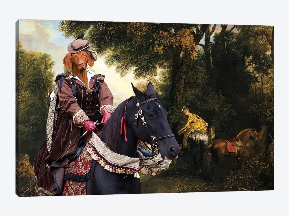 Vizsla Hunting Lady by Nobility Dogs 1-piece Canvas Art Print