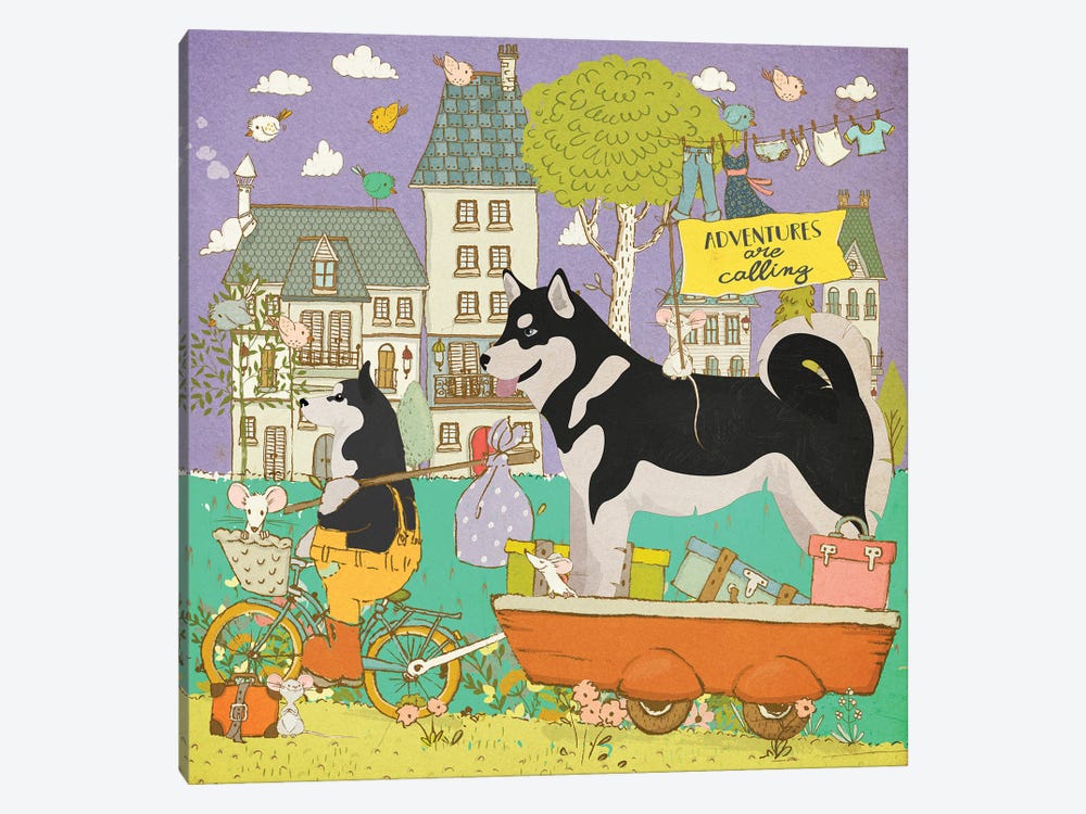 Alaskan Malamute Adventure Time by Nobility Dogs 1-piece Canvas Print