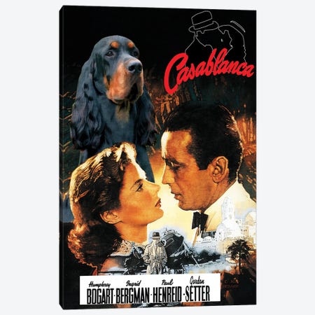 Gordon Setter Casablanca Movie Poster Canvas Print #NDG732} by Nobility Dogs Canvas Art
