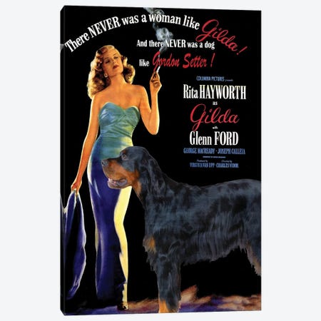 Gordon Setter Gilda Movie Poster Canvas Print #NDG734} by Nobility Dogs Art Print