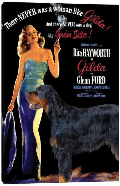 Gordon Setter Gilda Movie Poster Canvas Art Print
