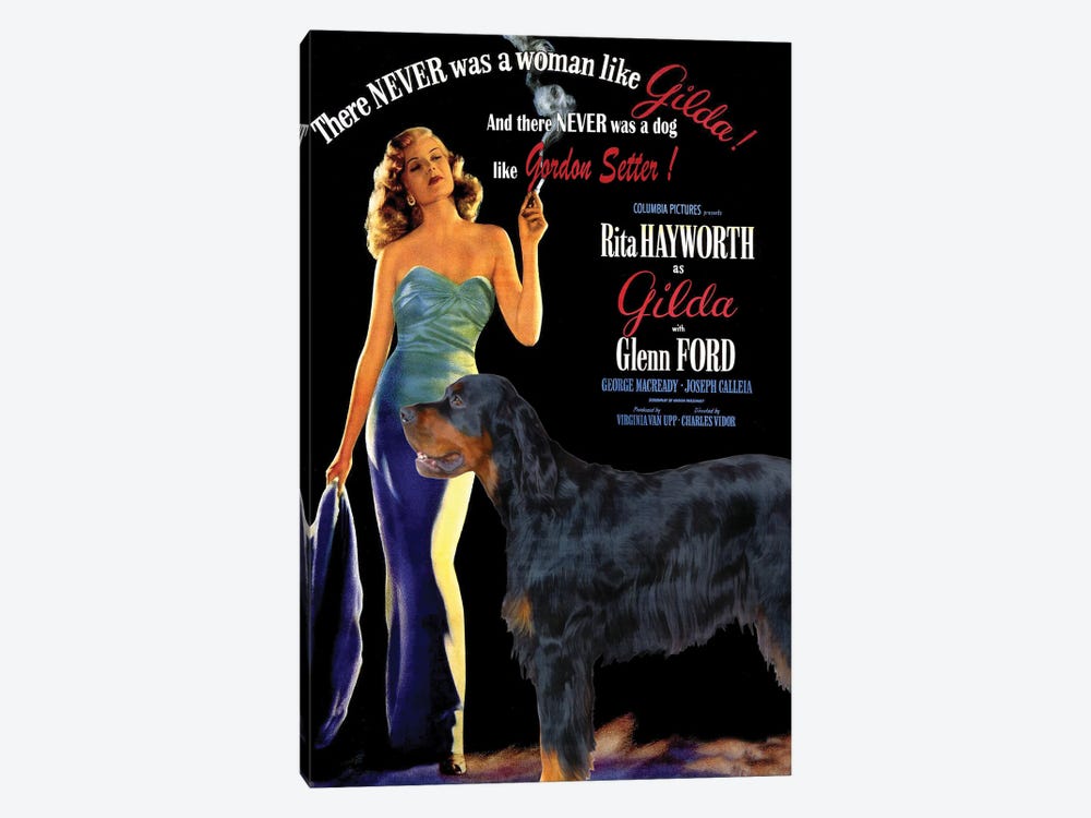 Gordon Setter Gilda Movie Poster by Nobility Dogs 1-piece Canvas Art