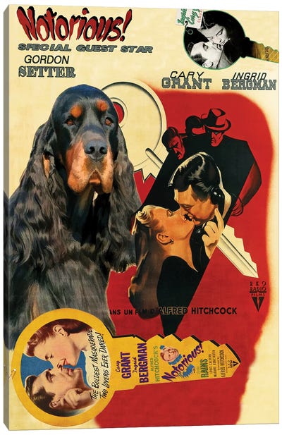 Gordon Setter Notorious Movie Poster Canvas Art Print