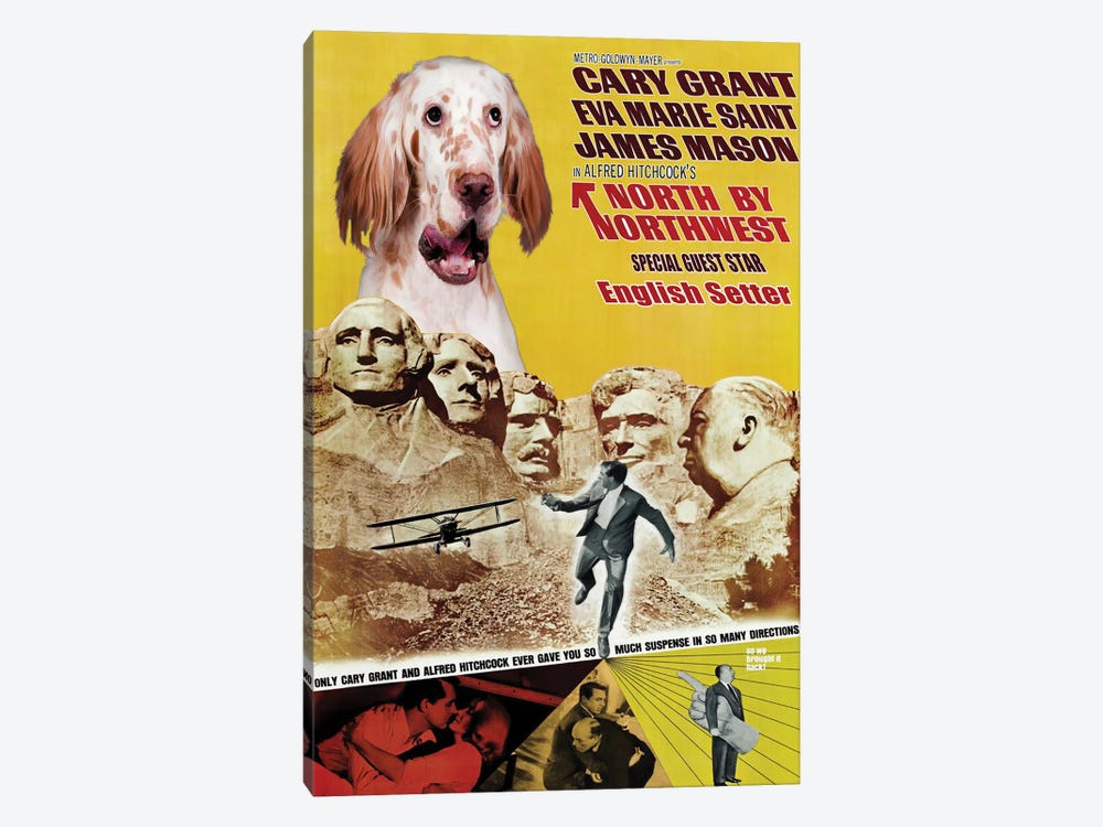 English Setter North By Northwest Movie by Nobility Dogs 1-piece Canvas Art