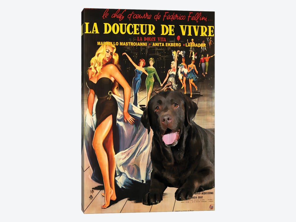 Labrador Retriever La Dolce Vita by Nobility Dogs 1-piece Canvas Print