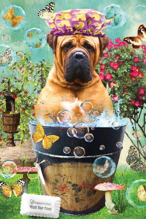 Bullmastiff Wash Your Paws