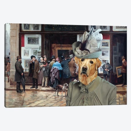 Labrador Retriever Public Exhibition Of Paintings Canvas Print #NDG772} by Nobility Dogs Canvas Artwork