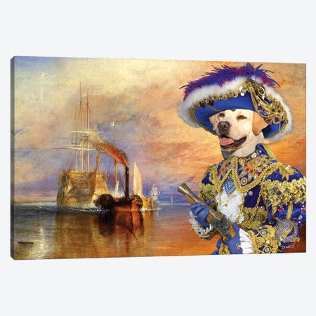 Labrador Retriever Pirate And His Ship Canvas Print #NDG776} by Nobility Dogs Canvas Art Print