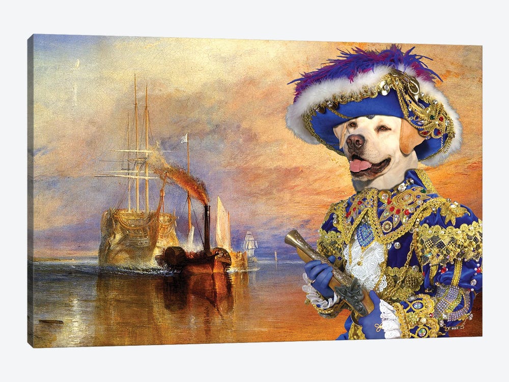 Labrador Retriever Pirate And His Ship by Nobility Dogs 1-piece Canvas Art