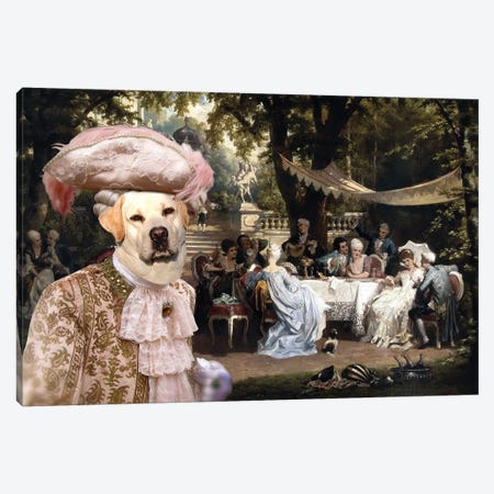Labrador Retriever The Garden Party Canvas Print #NDG778} by Nobility Dogs Canvas Wall Art