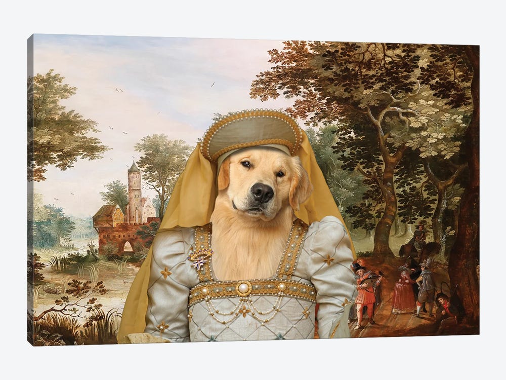 Golden Retriever Noble Lady by Nobility Dogs 1-piece Canvas Wall Art