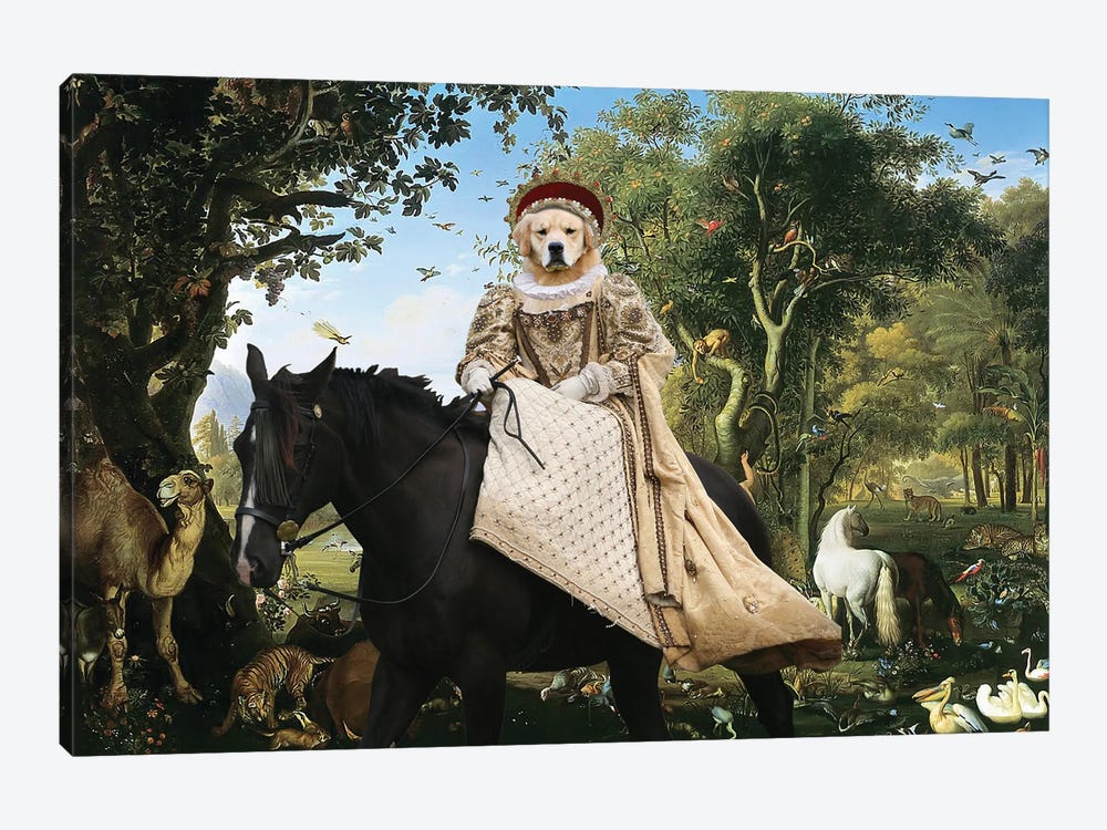 Golden Retriever The Queen At Paradise by Nobility Dogs 1-piece Canvas Art Print