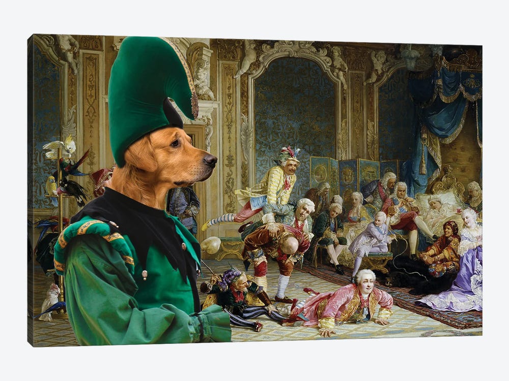 Golden Retriever The Madam And Joyful Friends by Nobility Dogs 1-piece Canvas Art