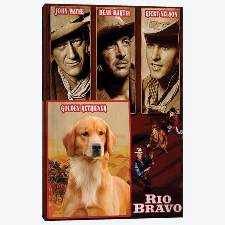Golden Retriever Rio Bravo Movie Canvas Print #NDG786} by Nobility Dogs Canvas Artwork