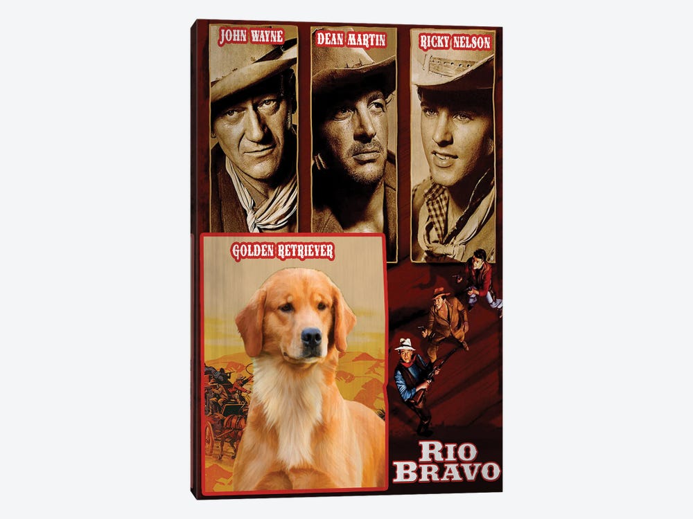 Golden Retriever Rio Bravo Movie by Nobility Dogs 1-piece Canvas Art Print
