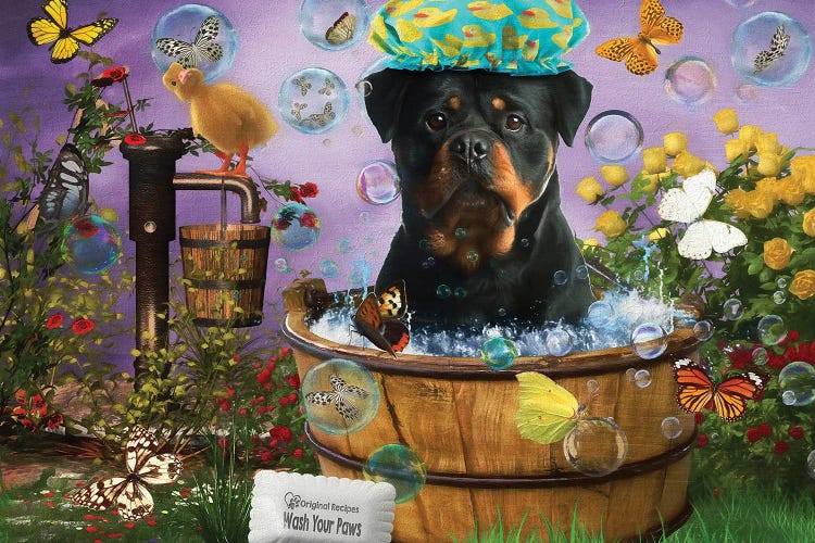 Rottweiler Wash Your Paws