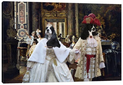 Cocker Spaniel A Concert At Versailles Canvas Art Print - Nobility Dogs