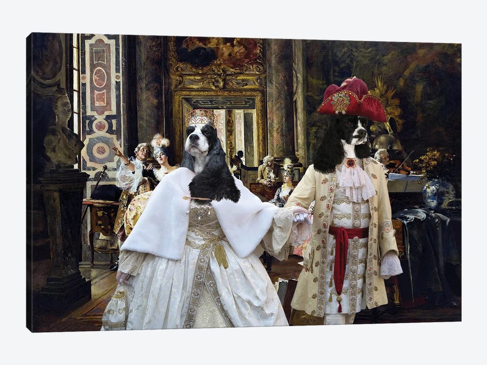 Cocker Spaniel A Concert At Versailles by Nobility Dogs 1-piece Canvas Wall Art